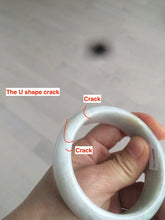 Load image into Gallery viewer, 53.9mm Certified Type A 100% Natural white/purple/green/yellow chubby Jadeite Jade bangle Z91-5685