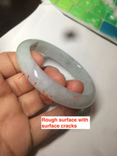 Load image into Gallery viewer, 52mm Certified 100% natural Type A light green/purple oval jadeite jade bangle U118-6866