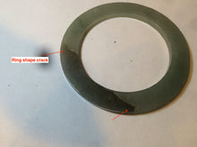 Load image into Gallery viewer, 54mm Type A 100% Natural dark green/gray Jadeite Jade bangle AS52