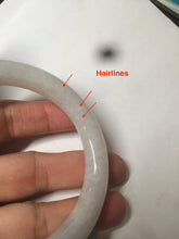 Load image into Gallery viewer, 57mm Certified type A 100% Natural sunny green/purple/white round cut Jadeite Jade bangle W71-6536