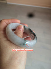 Load image into Gallery viewer, 51.5mm certified type A 100% Natural light green white oval Jadeite Jade bangle AR55-2853