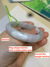Load image into Gallery viewer, 57.1mm certified 100% natural icy green/white jadeite jade bangle AH30-5700