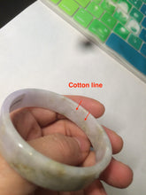 Load image into Gallery viewer, 51.5mm Certified Type A 100% Natural light purple/yellow/brown square Jadeite Jade bangle AC60-8067