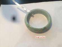 Load image into Gallery viewer, 55.4mm type A 100% Natural green Jadeite Jade bangle E67
