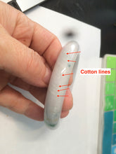 Load image into Gallery viewer, 61mm certified type A 100% Natural sunny green/white Jadeite Jade bangle AQ23-9961