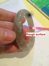 Load image into Gallery viewer, 53mm Certified Type A 100% Natural icy watery yellow/light green Jadeite Jade bangle U3-5619