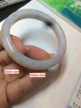 Load image into Gallery viewer, 53.5mm 100% natural certified yellow/green/purple (福禄寿)jadeite jade bangle K91-1015