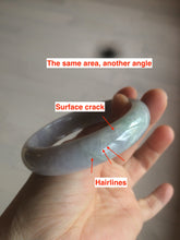 Load image into Gallery viewer, 59mm certified Type A 100% Natural green/purple/yellow/yellow Jadeite bangle U130-9888