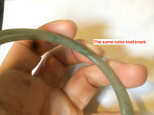Load image into Gallery viewer, 58.5mm Type A 100% Natural icy light green super thin style Jadeite bangle L138