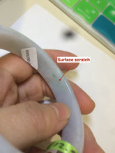 Load image into Gallery viewer, 56mm certified type A 100% Natural white/light green jadeite jade bangle AC10-6859