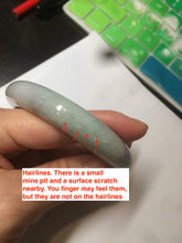 Load image into Gallery viewer, 58.5mm Certified Type A 100% Natural light green/red/purple jadeite jade bangle AT54-0053