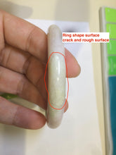 Load image into Gallery viewer, 56.5mm certified 100% natural green/white/yellow/purple jadeite jade bangle AK2-2480