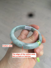 Load image into Gallery viewer, 55mm Certified type A 100% Natural green/white Jadeite bangle KS74-1313