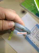 Load image into Gallery viewer, 53.7mm certificated Type A 100% Natural light green/gray Jadeite Jade bangle R67-7251