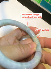 Load image into Gallery viewer, 53.8mm Certified type A 100% Natural green/purple round cut Jadeite Jade bangle U89-0527