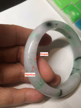 Load image into Gallery viewer, 57mm certified 100% natural Type A green/purple jadeite jade bangle AF10-0623