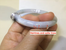 Load image into Gallery viewer, 57.8mm certified 100% natural light green/purple/orange (福禄寿) round cut jadeite jade bangle M74-3054