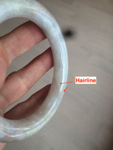 Load image into Gallery viewer, 55.4mm Certified type A 100% Natural sunny green/purple chubby round cut Jadeite bangle N82-8928