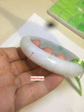 Load image into Gallery viewer, 57mm certified 100% natural green/white/yellow jadeite jade bangle R64-9289