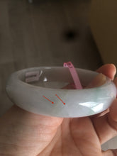 Load image into Gallery viewer, Certified Type A 100% Natural green/white Jadeite Jade bangle 59mm W5-7508