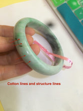 Load image into Gallery viewer, 58mm certified type A 100% Natural sunny green/dark green jadeite jade bangle U57-0102