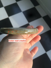 Load image into Gallery viewer, 56.8mm certified Type A 100% Natural green/brown round cut Jadeite Jade bangle KS87-1441