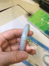 Load image into Gallery viewer, 53mm Certified Type A 100% Natural light green/purple Jadeite jade bangleZ90-2746