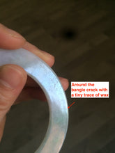 Load image into Gallery viewer, 55.5mm Certified Type A 100% Natural sunny green/purple/red (福禄寿) thin Jadeite Jade bangle U67-1443