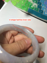 Load image into Gallery viewer, 56.2 mm certified Type A 100% Natural light green/yellow/purple Jadeite Jade bangle AD89-0367