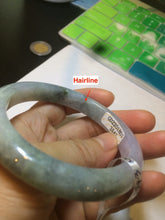 Load image into Gallery viewer, Reserved!. Please don't order. Thanks. 58.6mm certified type A 100% Natural green/purple/gray Jadeite Jade bangle G108-3543