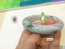 Load image into Gallery viewer, 57.7mm certified type A 100% Natural green/white/purple Jadeite Jade bangle AC44-6203