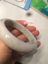 Load image into Gallery viewer, 56.3mm certified 100% natural Type A light green/white jadeite jade bangle AR65-7520