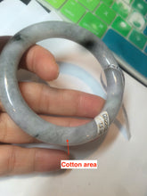 Load image into Gallery viewer, 54.8mm certified 100% Natural green/purple/gray Jadeite + albite Jade bangle AM34-1536