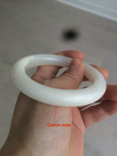 Load image into Gallery viewer, 55mm Certified 100% Natural white nephrite Jade bangle HT18-7872