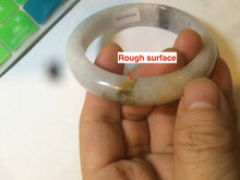 Load image into Gallery viewer, 53.5mm 100% natural Type A white/yellow/black jadeite jade bangle U83-3744