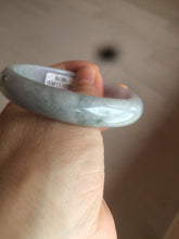 Load image into Gallery viewer, 55.5mm certified Type A 100% Natural light green Jadeite Jade bangle D66-9679