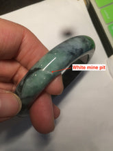Load image into Gallery viewer, 55.5mm Certified 100% Natural type A dark green/green Jadeite Jade bangle AB68-9800