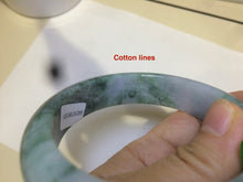 Load image into Gallery viewer, 57.5mm Certified Type A 100% Natural green/white Jadeite Jade bangle R59-1301
