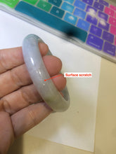 Load image into Gallery viewer, 54.3mm certifed 100% natural certified watery light green/white jadeite jade bangle Q88-7697