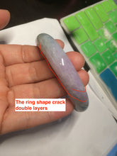 Load image into Gallery viewer, 54.5mm certified Type A 100% Natural green/purple/white  jadeite jade bangle AB69-9790