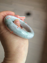 Load image into Gallery viewer, 56.5mm certified Type A 100% Natural green/white chubby Jadeite Jade bangle AF1-4612