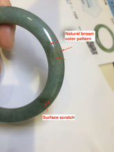 Load image into Gallery viewer, 50.2mm Certified Type A 100% Natural dark green Jadeite Jade bangle U66-4122