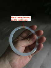 Load image into Gallery viewer, 61.5mm Certified Type A 100% Natural white/brown super thin style Jadeite bangle M53
