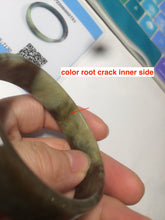 Load image into Gallery viewer, 51mm certified Type A 100% Natural sugar brown square Jadeite Jade bangle H152-2751