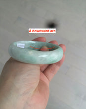 Load image into Gallery viewer, 56.3mm certified 100% natural Type A light green/white jadeite jade bangle AB88-1153