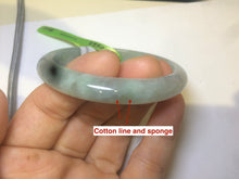 Load image into Gallery viewer, 50.8mm certified Type A 100% Natural light green Jadeite Jade bangle M38-5950