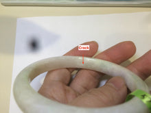 Load image into Gallery viewer, 56.5mm certified 100% natural green/white/yellow/purple jadeite jade bangle AK2-2480