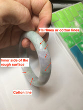 Load image into Gallery viewer, 55.7mm certified 100% natural Type A sunny green/white/purple jadeite jade bangle C61-00514