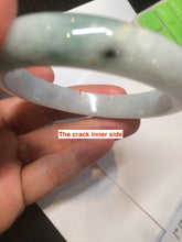 Load image into Gallery viewer, 53.5mm certified 100% natural Type A green/white jadeite jade bangle AQ31-1361