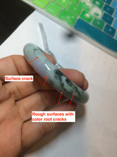Load image into Gallery viewer, 52.3mm Certified type A 100% Natural green purple Jadeite Jade bangle Y118-3572